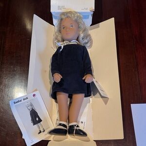 Classic Navy Dress Doll with Blonde Hair